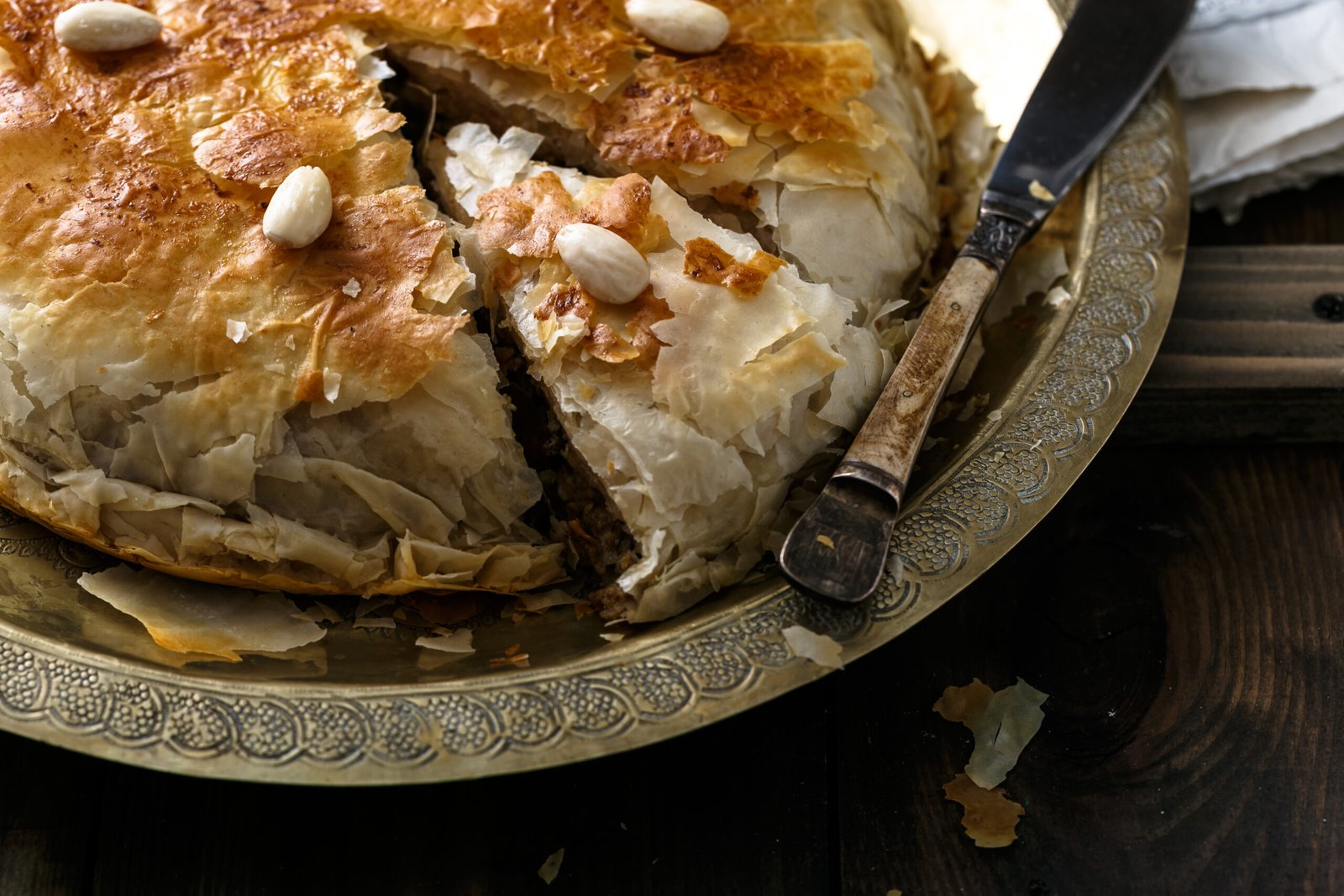 Pastillia croustillante au poulet,